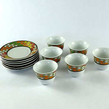 6 pcs - Ethiopian Traditional Coffee Cups | 6 ባህላዊ የቡና ስኒዎች