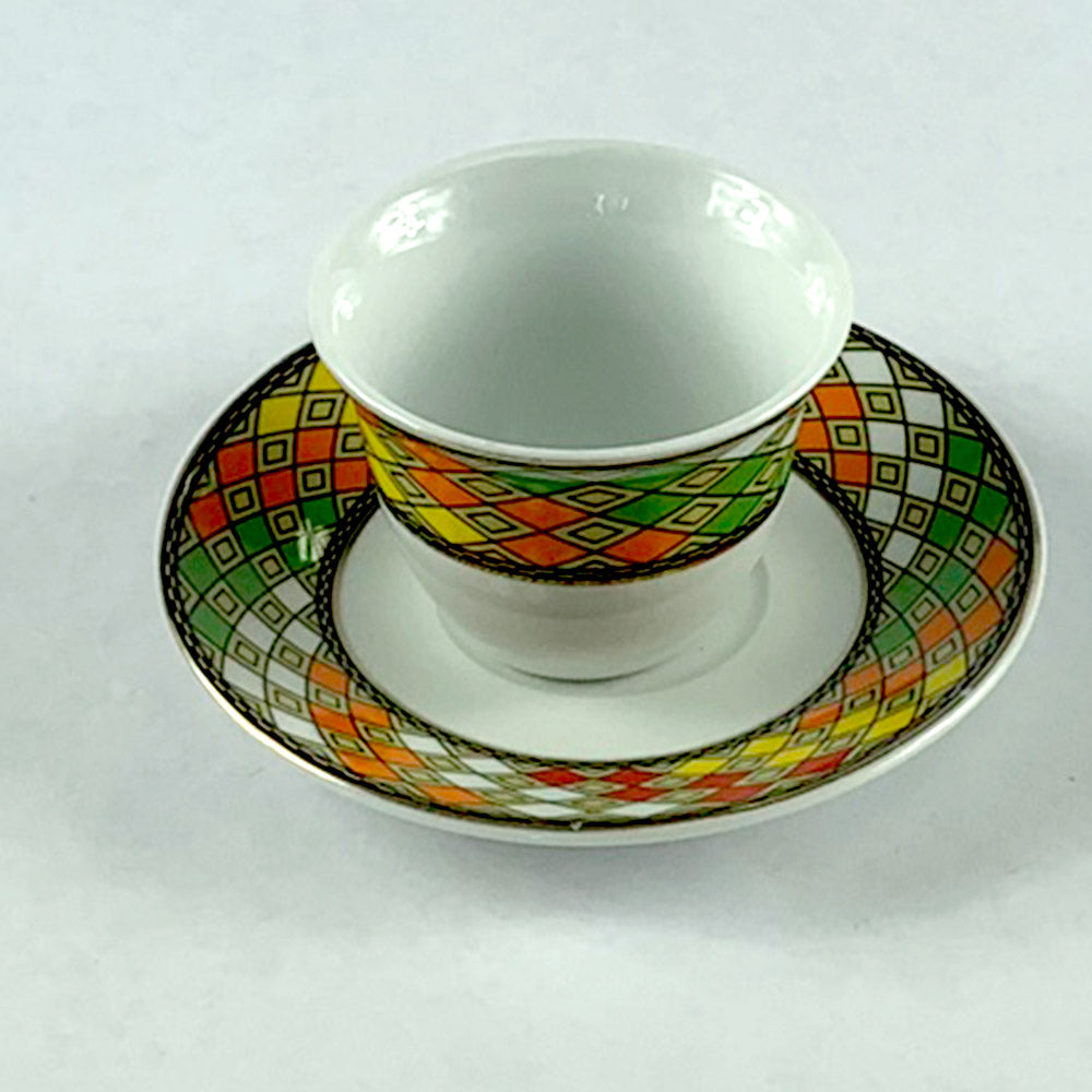 Ethiopian Traditional Coffee Set | ጀበና፣ 6 ስኒዎች፣ ስኳር እና ወተት ማቅረቢያ